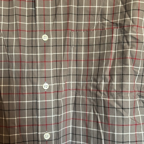 Lands’ End men’s gray long sleeve button down shirt size medium tall - Picture 3 of 8